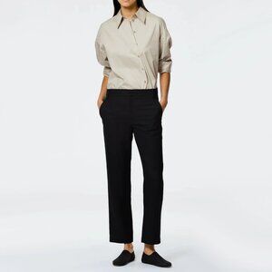 NWT Tibi "Lennon" Grain De Poudre Pant in Black, size 12